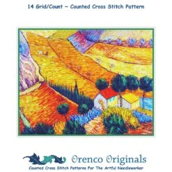 Arles Farm Landscape Impressionist Vincent Van Gogh Counted Cross Stitch Pattern 27 Arles Farm Landscape Impressionist Vincent Van Gogh Counted Cross Stitch Pattern -Michaels Stores 14768739704009 2