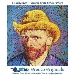 Impressionist Van Gogh's Self Portrait Counted Cross Stitch Chart Pattern 27 Impressionist Van Gogh's Self Portrait Counted Cross Stitch Chart Pattern -Michaels Stores 14768751500489 2