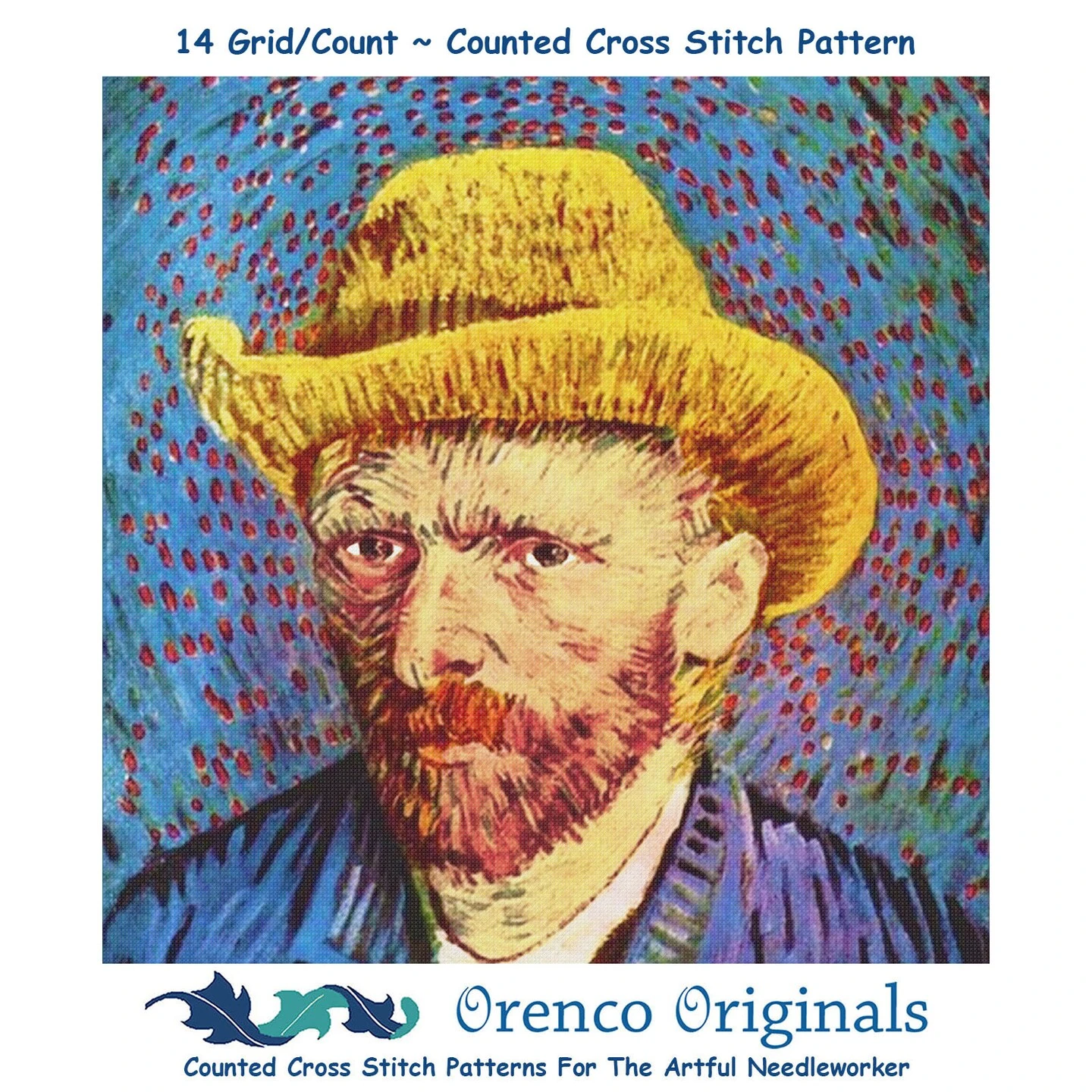 Impressionist Van Gogh's Self Portrait Counted Cross Stitch Chart Pattern 13 Impressionist Van Gogh's Self Portrait Counted Cross Stitch Chart Pattern - Image 11