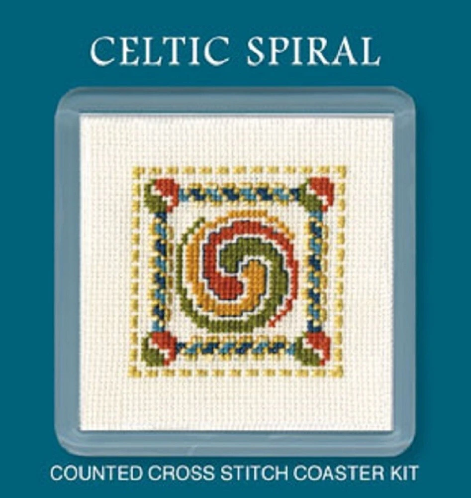 Textile Heritage Coaster Kit - Celtic Spiral Multicolor 3 Textile Heritage Coaster Kit - Celtic Spiral Multicolor