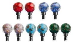 HiyaHiya Interchangeable Cable Glass Bead Stoppers For Large Cable Multicolor
