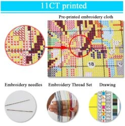 Cow Stamped Cross Stitch Kits For Adults Beginners, DIY Animals Cross Stitch Patterns Kits Printed Dimensions Needlepoint Kits,Crafts Embroidery Kits For Home Decor -Michaels Stores 151599531972656 1