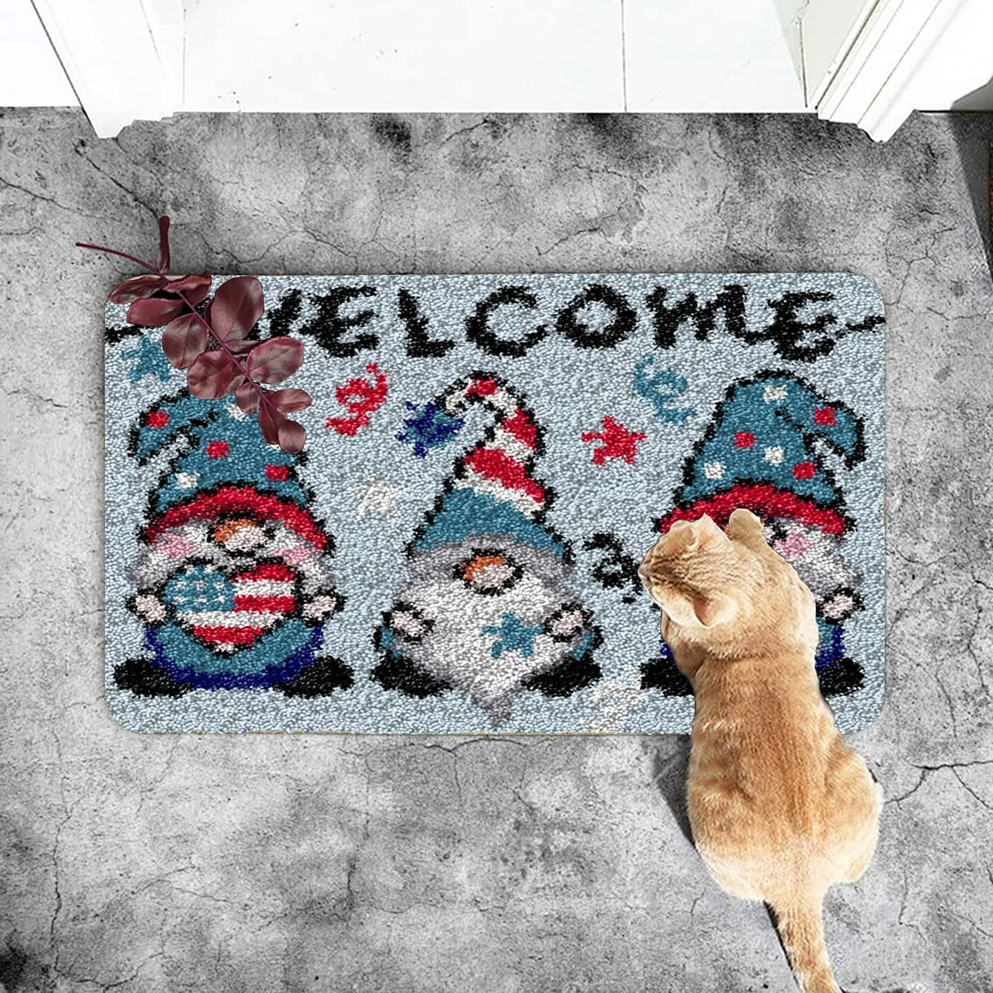 Latch Hook Kits For Adults Kids Christmas Rug Making Kits With Printed Canvas Carpet Tapestry Kits DIY Needlework Doormat Creative Gift Home Decoration 20.5Inch X13.8Inch (Blue) 14 Latch Hook Kits For Adults Kids Christmas Rug Making Kits With Printed Canvas Carpet Tapestry Kits DIY Needlework Doormat Creative Gift Home Decoration 20.5Inch X13.8Inch (Blue) - Image 12