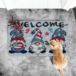 Latch Hook Kits For Adults Kids Christmas Rug Making Kits With Printed Canvas Carpet Tapestry Kits DIY Needlework Doormat Creative Gift Home Decoration 20.5Inch X13.8Inch (Blue) 37 Latch Hook Kits For Adults Kids Christmas Rug Making Kits With Printed Canvas Carpet Tapestry Kits DIY Needlework Doormat Creative Gift Home Decoration 20.5Inch X13.8Inch (Blue) -Michaels Stores 151599553206320 2