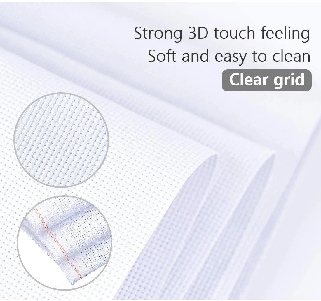 Cross Stitch Aida Fabric 14 Count, 59 By 39 Inch Large Size, Classic Reserve Cross Stitch Aida Cloth For Home DIY Embroidery Decoration 7 Cross Stitch Aida Fabric 14 Count, 59 By 39 Inch Large Size, Classic Reserve Cross Stitch Aida Cloth For Home DIY Embroidery Decoration - Image 5