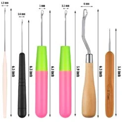 9 Pieces Crochet Hook For Hair Different Sizes Latch Hook Interlocking Tool Crochet Hair Needles Dreadlock Accessories 33 9 Pieces Crochet Hook For Hair Different Sizes Latch Hook Interlocking Tool Crochet Hair Needles Dreadlock Accessories -Michaels Stores 151599668566064 2