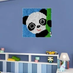 Latch Hook Kits For Kids,DIY Rug Crafts Butterfly Pattern Color Printed Canvas,Latch Hook Kits For Beginners Handmade Needlework Crafts Home Decoration,12"x12" -Michaels Stores 151599834224688 1