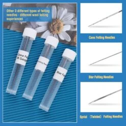 Needle Felting Needles, 104 Pcs Needle Felting Kit, 4 Sizes 4 Types Felting Needles, Triangle, Star, Cone, Spiral, Needle Felting Supplies, Needle Felting Tools, 36/38/40/42 Gauge 22 Needle Felting Needles, 104 Pcs Needle Felting Kit, 4 Sizes 4 Types Felting Needles, Triangle, Star, Cone, Spiral, Needle Felting Supplies, Needle Felting Tools, 36/38/40/42 Gauge -Michaels Stores 151599976831024