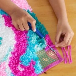 LatchKits Latch Hook Kits For Kids – Kids Crafts, Arts And Crafts, Yarn Art, Wall Hanging & Mini-Rugs, Craft Supplies, Pre-Cut Yarm, Easy Pattern, Hook Included, Arts & Craft, Ages 6+, Unicorn -Michaels Stores 151599995721776 1