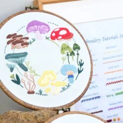 HAND U JOURNEY Basic Embroidery Stitch Kit: Perfect For Beginners With 28 Different Stitches And A Mushroom Embroidery Set 29 HAND U JOURNEY Basic Embroidery Stitch Kit: Perfect For Beginners With 28 Different Stitches And A Mushroom Embroidery Set -Michaels Stores 151600322091056 1