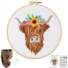 Animal Embroidery Kits For Beginners With Highland Cow Pattern,Adults Starter Cross Stitch Kit DIY Needlepoint 2 Animal Embroidery Kits For Beginners With Highland Cow Pattern,Adults Starter Cross Stitch Kit DIY Needlepoint -Michaels Stores 151600661289008