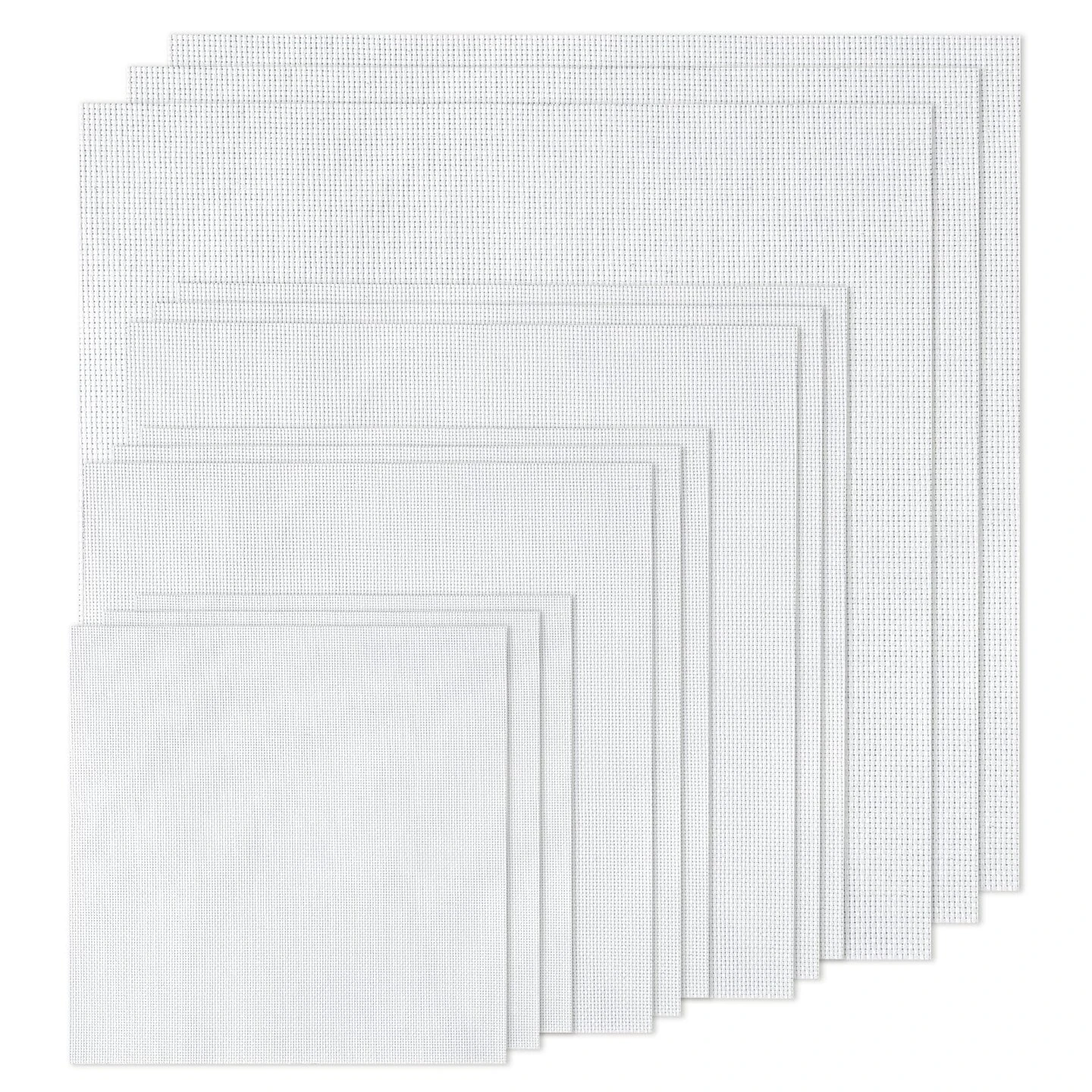 12 PCS Aida Cloth 14 Count, 4 Sizes White Cross Stitch Fabric For Craft Embroidery, Classic Reserve Aida Cloth For Embroidery Beginner, Needlework, Cross Stitch (5.9 To 11.8inch) 9 12 PCS Aida Cloth 14 Count, 4 Sizes White Cross Stitch Fabric For Craft Embroidery, Classic Reserve Aida Cloth For Embroidery Beginner, Needlework, Cross Stitch (5.9 To 11.8inch) - Image 7