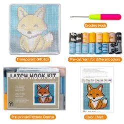 YP Latch Hook Kits For Kids Adults DIY Rug Tapestry Kits With Printed Canvas Embroidery Kits Festival Gifts Home Decoration (Fox,11.8inch X 11.8inch) 36 YP Latch Hook Kits For Kids Adults DIY Rug Tapestry Kits With Printed Canvas Embroidery Kits Festival Gifts Home Decoration (Fox,11.8inch X 11.8inch) -Michaels Stores 151601475262512 2