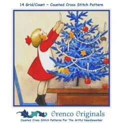 Little Girl Decorates Blue Christmas Tree Holiday Counted Cross Stitch Pattern 14 Little Girl Decorates Blue Christmas Tree Holiday Counted Cross Stitch Pattern -Michaels Stores 152781882622432 1