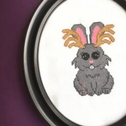 Jackalope Counted Cross Stitch DIY KIT Intermediate