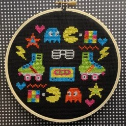 80's Sampler Counted Cross Stitch DIY KIT 11 80's Sampler Counted Cross Stitch DIY KIT -Michaels Stores 1531181273113 1