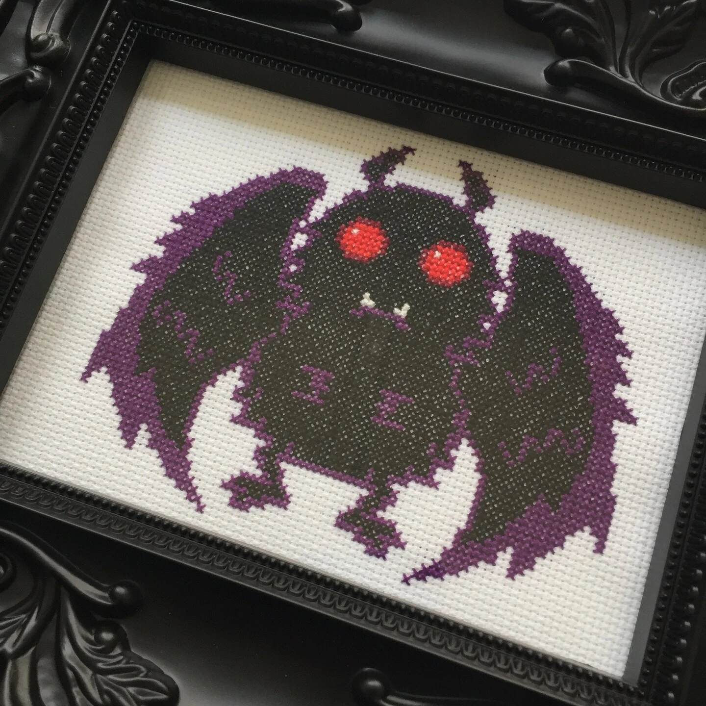 Mothman Counted Cross Stitch DIY KIT Intermediate 7 Mothman Counted Cross Stitch DIY KIT Intermediate - Image 5
