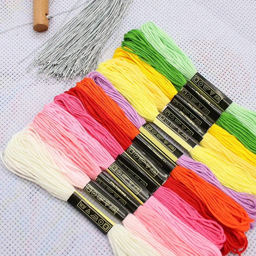 Friendship Bracelet String 50 Skeins Rainbow Color Embroidery Floss 4 Friendship Bracelet String 50 Skeins Rainbow Color Embroidery Floss - Image 2