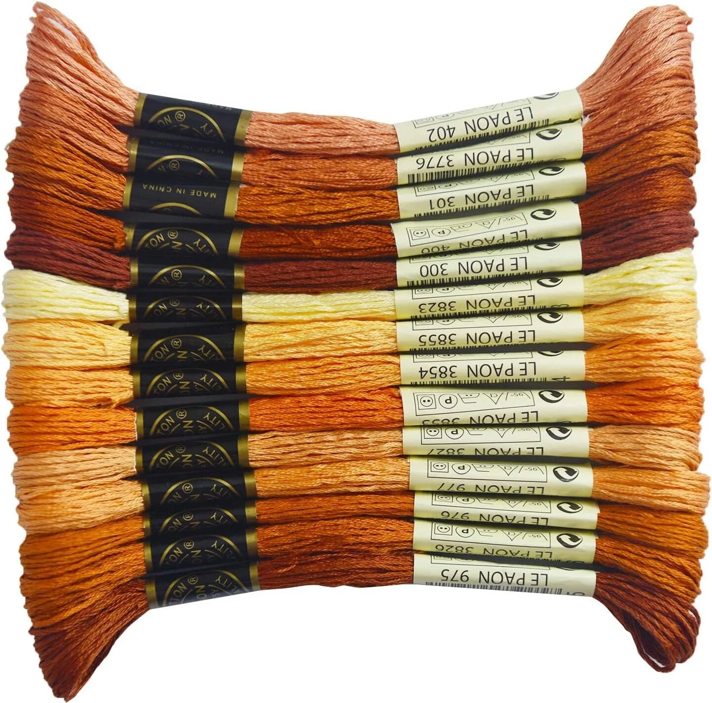 Embroidery Floss - Cross Stitch Threads - Friendship Bracelets Floss - Crafts Floss - 14 Skeins Per Pack Embroidery Floss, Golden Brown Gradient 4 Embroidery Floss - Cross Stitch Threads - Friendship Bracelets Floss - Crafts Floss - 14 Skeins Per Pack Embroidery Floss, Golden Brown Gradient - Image 2