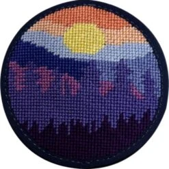 Alice Peterson Stitch-Ups Mountain View Needlepoint Ornament Kit Multicolor