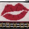 XOXO Lips Needlepoint Coin Purse Kit - Stitch & Zip Multicolor -Michaels Stores 15916820004681