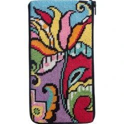 Stitch & Zip Needlepoint Eyeglass Case Kit - SZ490 Modern Tulip Multicolor -Michaels Stores 15916843597641 2