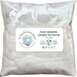 2oz Faux Angora Fiber: Natural Undyed Combed Top Roving. Plant Based, Eco Friendly, And Vegan -Michaels Stores 159970589742800 1