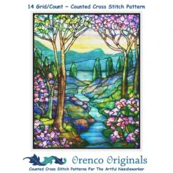 Mountain And Stream Landscape Detail Inspired By Louis Comfort Tiffany Counted Cross Stitch Pattern 27 Mountain And Stream Landscape Detail Inspired By Louis Comfort Tiffany Counted Cross Stitch Pattern -Michaels Stores 16231222037961 2