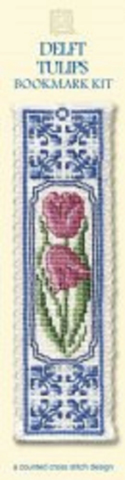 Delft Tulips Bookmark - Cross Stitch Kit Multicolor 5 Delft Tulips Bookmark - Cross Stitch Kit Multicolor - Image 3