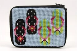 Coin Purse - Flip Flops - Needlepoint Kit Multicolor