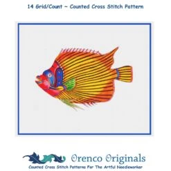 Fallour Renard Tropical Fish #1 Counted Cross Stitch Chart Graph Pattern -Michaels Stores 16231255985097 2