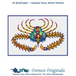 Fallour's Renard's Colorful Crab # 2 Counted Cross Stitch Chart Pattern 27 Fallour's Renard's Colorful Crab # 2 Counted Cross Stitch Chart Pattern -Michaels Stores 16231273810889 2