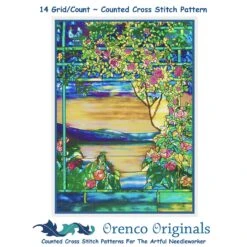 L.C.Tiffany Landscape Roses Counted Cross Stitch Chart Pattern 22 L.C.Tiffany Landscape Roses Counted Cross Stitch Chart Pattern -Michaels Stores 16231284035017 1