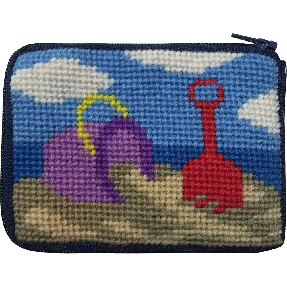 Stitch And Zip Kids Coin Case Needlepoint Kit Beach Play SZ8102 Multicolor 5 Stitch And Zip Kids Coin Case Needlepoint Kit Beach Play SZ8102 Multicolor - Image 3