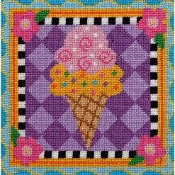 Ice Cream Cone - Needlepoint Kit Multicolor 7 Ice Cream Cone - Needlepoint Kit Multicolor -Michaels Stores 163292053321 2