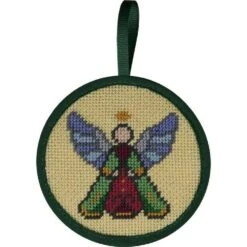 Alice Peterson Stitch-Ups Needlepoint Ornament Kit- Stained Glass Angel Multicolor -Michaels Stores 163314597705 2