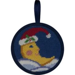 Alice Peterson Stitch-Ups Needlepoint Ornament Kit - Christmas Moon Multicolor