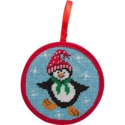 Alice Peterson Stitch-Ups Dancing Penguin Needlepoint Ornament Kit Multicolor -Michaels Stores 163333472073 2