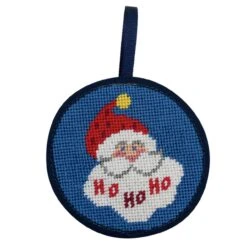 Ho Ho Ho Santa Christmas Ornament - Needlepoint Kit Multicolor -Michaels Stores 164750056939296 2