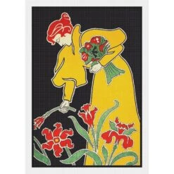 Young Woman Picks Flower Art Nouveau Gisbert Combaz Counted Cross Stitch Pattern 28 Young Woman Picks Flower Art Nouveau Gisbert Combaz Counted Cross Stitch Pattern -Michaels Stores 16531873611697 2
