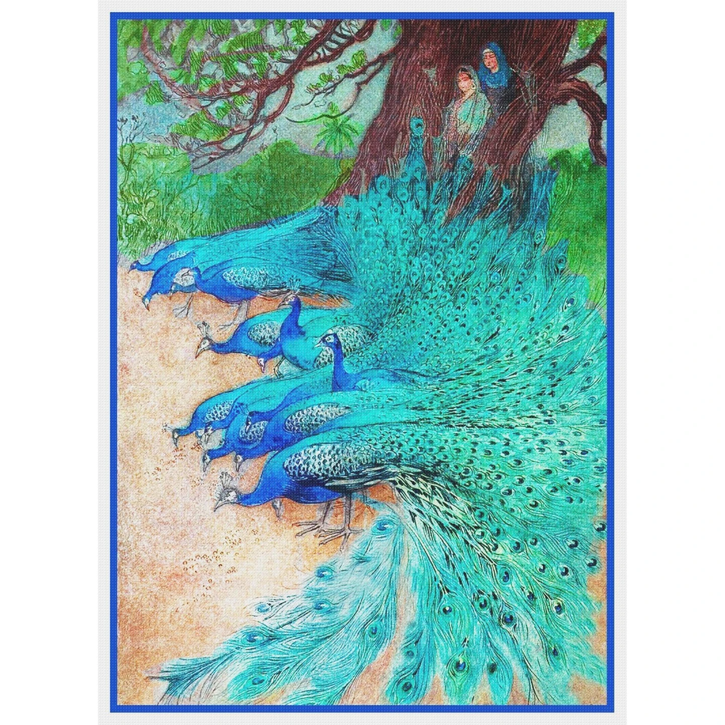 A Muster Of Peacock Birds By Warwick Goble Counted Cross Stitch Pattern 14 A Muster Of Peacock Birds By Warwick Goble Counted Cross Stitch Pattern - Image 12