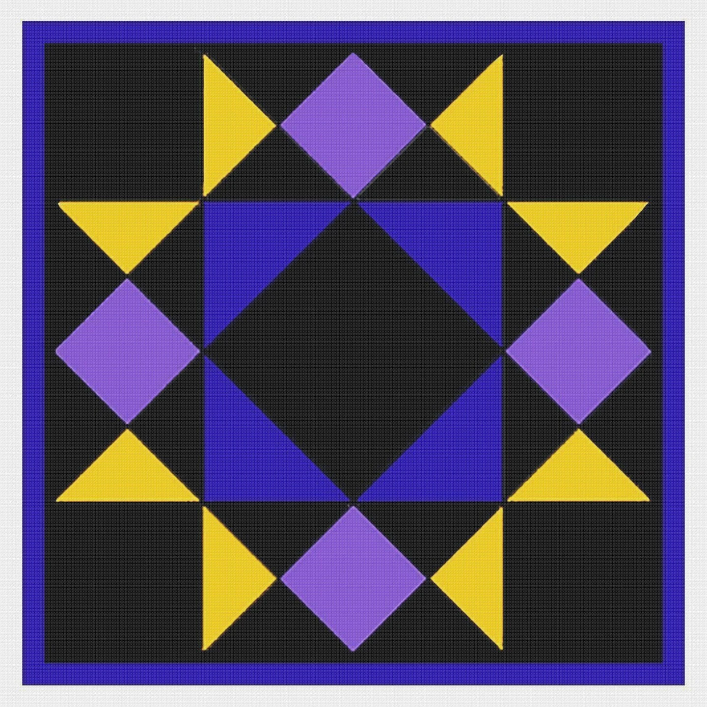 Amish Squares And Star Inspired Amish Quilt Counted Cross Stitch Pattern 4 Amish Squares And Star Inspired Amish Quilt Counted Cross Stitch Pattern - Image 2