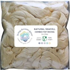 2oz Seacell Fiber: Natural White Undyed Combed Top Roving. Plant Based, Eco Friendly, Vegan 18 2oz Seacell Fiber: Natural White Undyed Combed Top Roving. Plant Based, Eco Friendly, Vegan -Michaels Stores 17014369080880 1