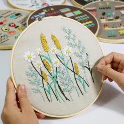 CYANFOUR 4 Stage Embroidery Kit For Beginners Adults, Easy To Learn 29 Different Stitches From Instruction & Video, Needlepoint Kits For Adults With Stamped Embroidery Patterns. -Michaels Stores 185812773309104 2