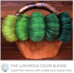 5oz Merino Silk Luxe Blends - Roving For Spinning, Felting, And Blending. Merino Wool + Glossy Mulberry Silk + Premium Tussah Silk. Walden Pond -Michaels Stores 202434982473056 1