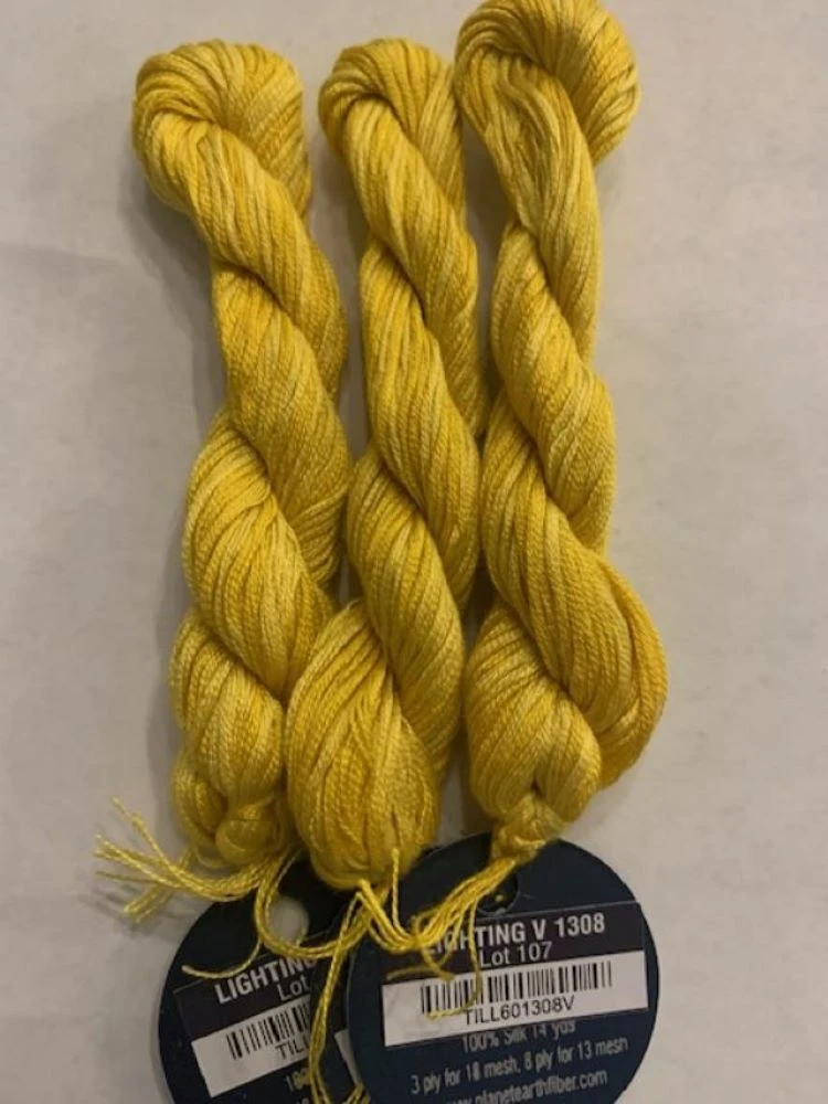 Planet Earth Fiber Ply Varigated Silk Embroidery Floss - #V1308 Lightening Multicolor 4 Planet Earth Fiber Ply Varigated Silk Embroidery Floss - #V1308 Lightening Multicolor - Image 2