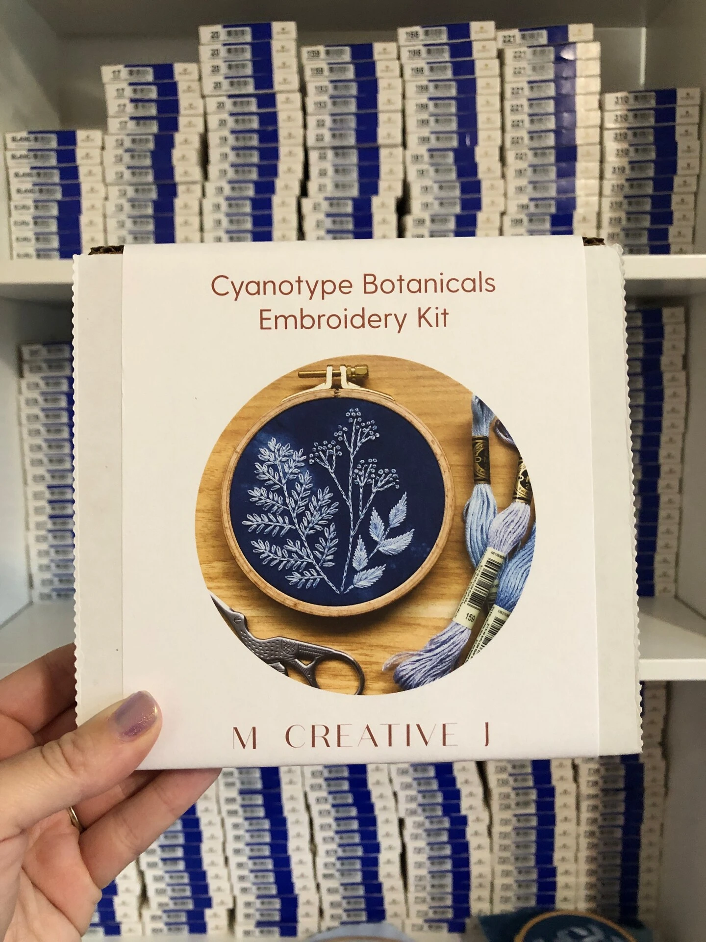 Cyanotype Botanicals - Botanical Embroidery Kit For Beginners 4 Cyanotype Botanicals - Botanical Embroidery Kit For Beginners - Image 2