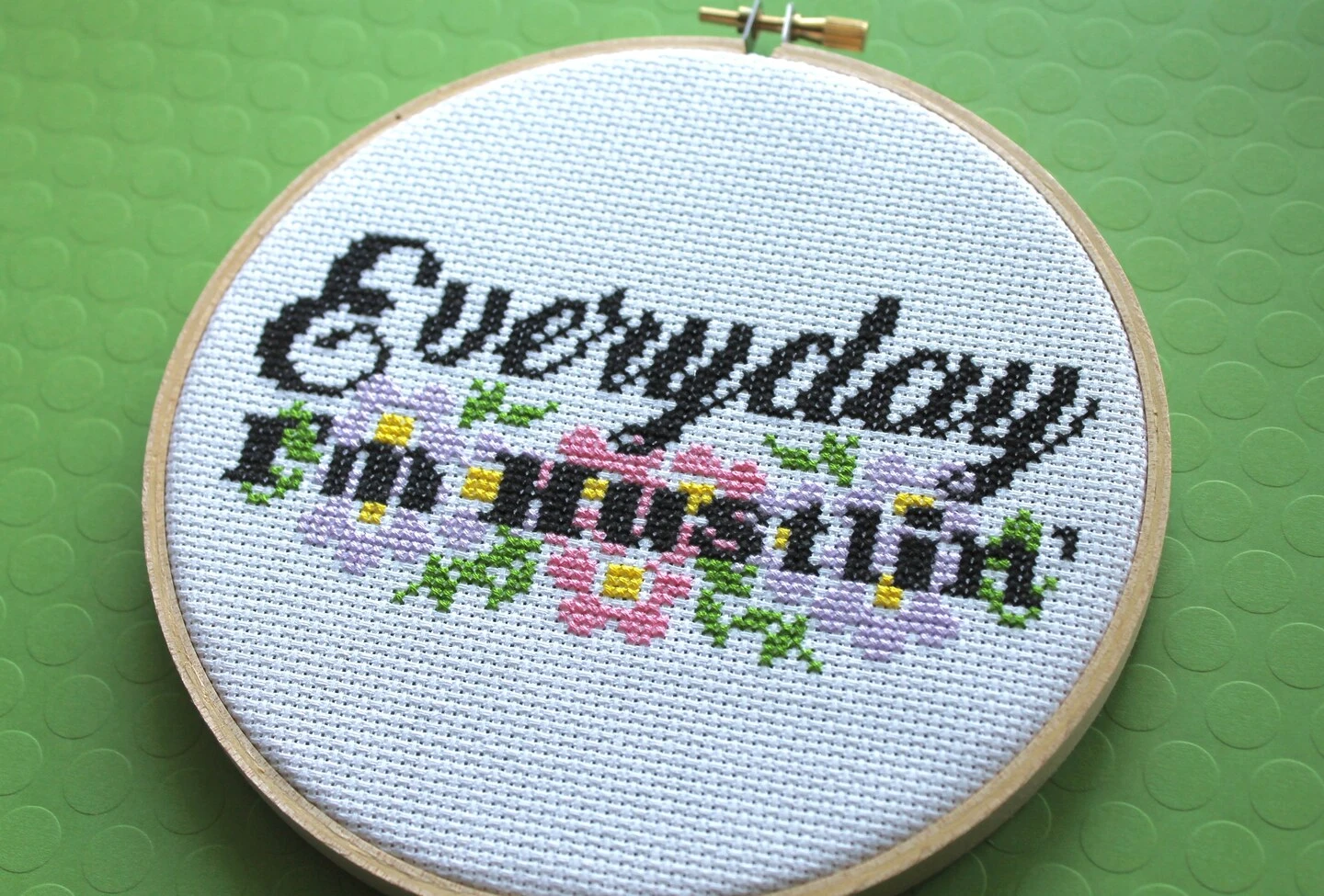 Everyday I'm Hustlin' Counted Cross Stitch DIY KIT Intermediate 4 Everyday I'm Hustlin' Counted Cross Stitch DIY KIT Intermediate - Image 2