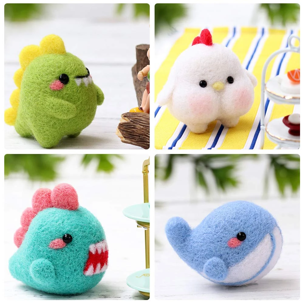 LOKUNN Needle Felting Starter Kit, Complete Needle Felting Tools, Needle Felting Kit With Felting Needles, Instructions, Felting Foam Mat, And Other Tools, For Adults Beginner Supplies DIY Crafts 4 LOKUNN Needle Felting Starter Kit, Complete Needle Felting Tools, Needle Felting Kit With Felting Needles, Instructions, Felting Foam Mat, And Other Tools, For Adults Beginner Supplies DIY Crafts - Image 2