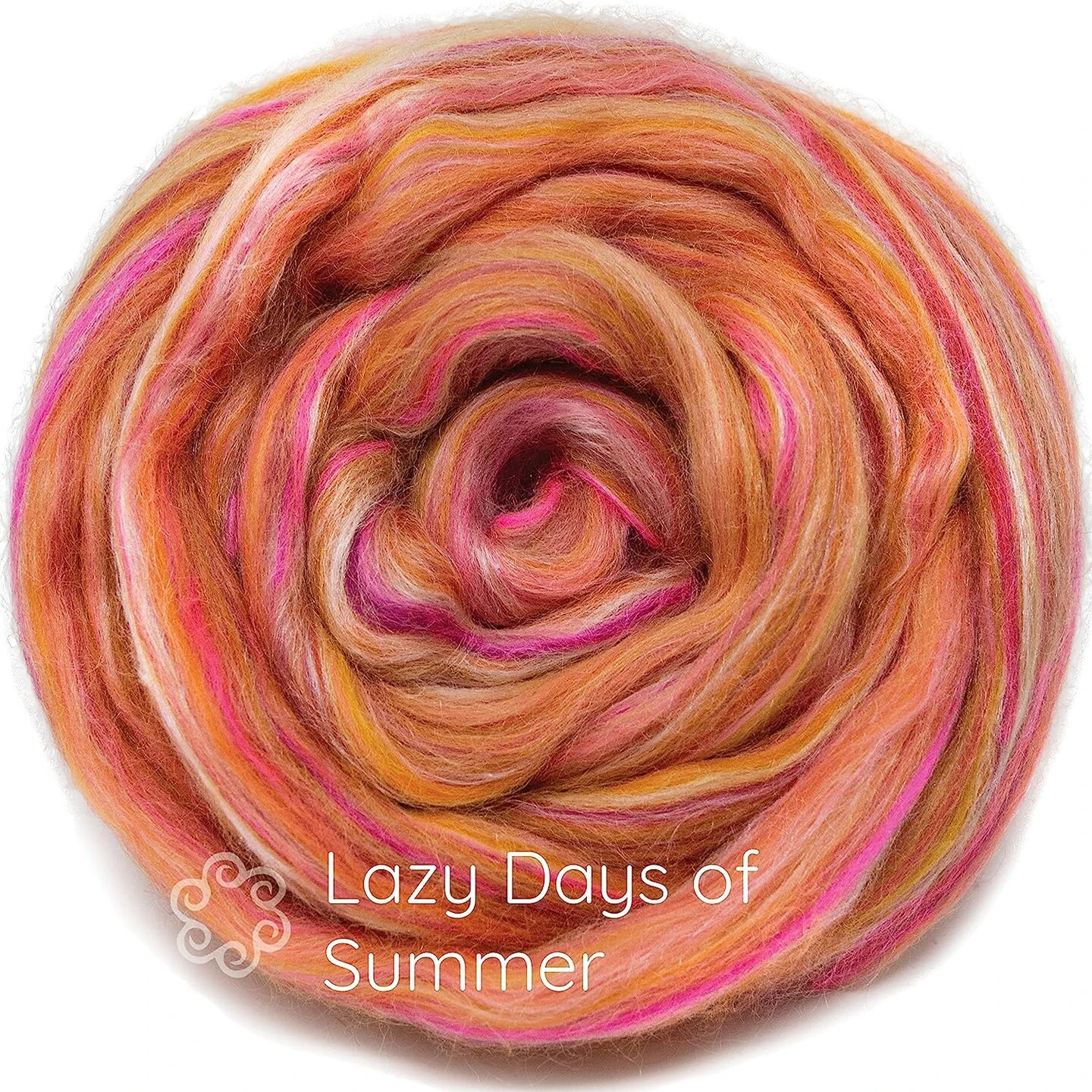 Silk Merino Blended Roving. Soft Combed Top Fiber For Spinning, Felting, & Fiber Arts. Lazy Days Of Summer 7 Silk Merino Blended Roving. Soft Combed Top Fiber For Spinning, Felting, & Fiber Arts. Lazy Days Of Summer - Image 5